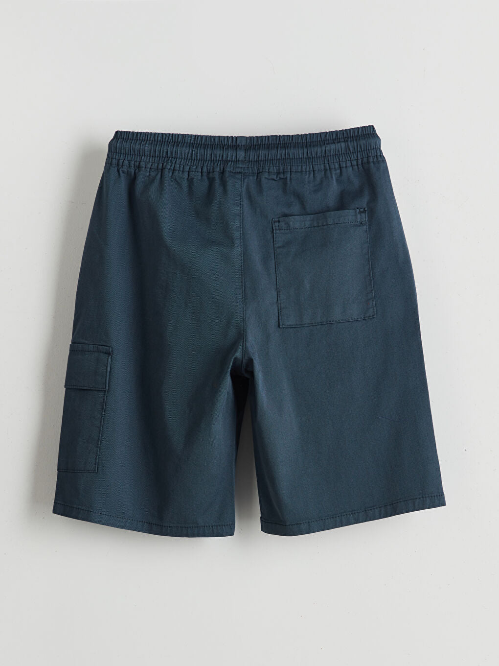 LCW Kids Indigo Elastic Waist Boy Cargo Shorts