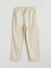 LCW Kids Elastic Waist Linen Blend Boy Cargo Trousers