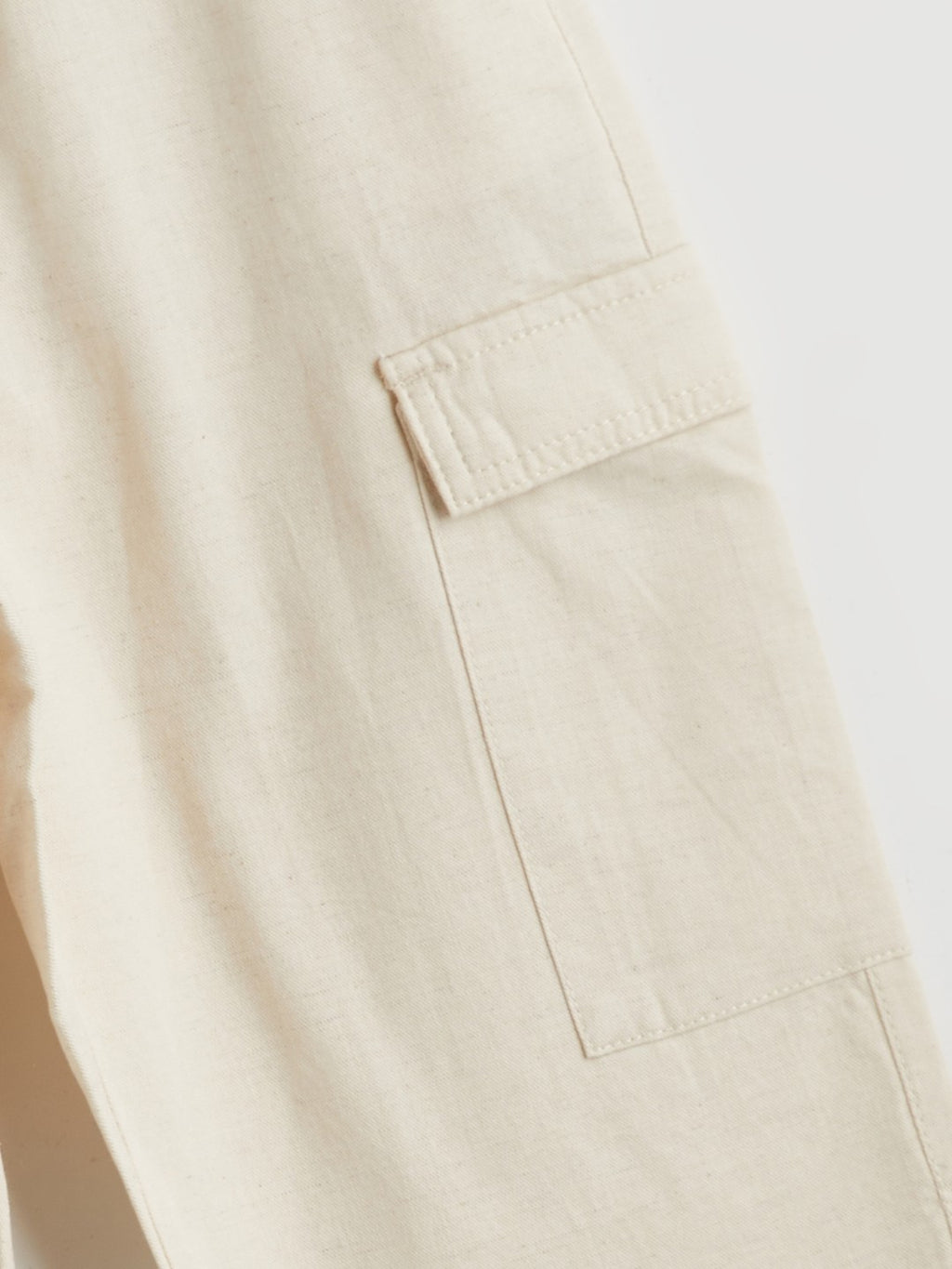 LCW Kids Elastic Waist Linen Blend Boy Cargo Trousers