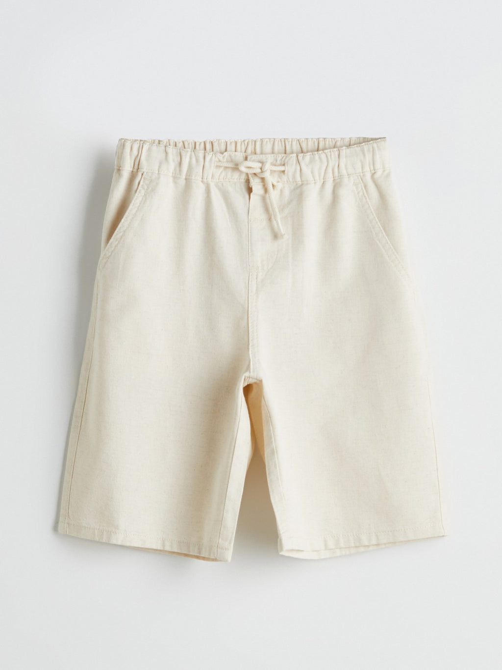 LCW Kids Elastic Waist Linen Blend Boy Shorts