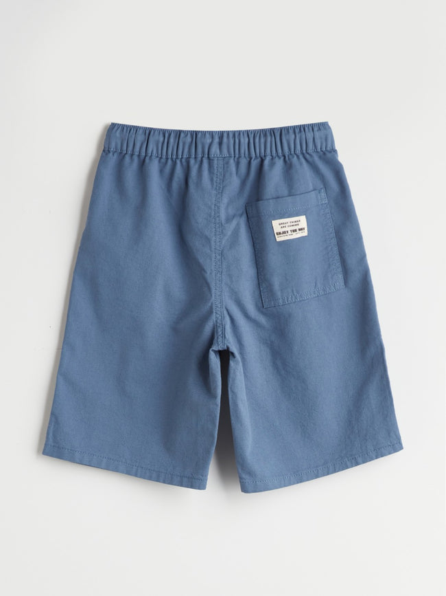 LCW Kids Elastic Waist Linen Blend Boy Shorts Main Image