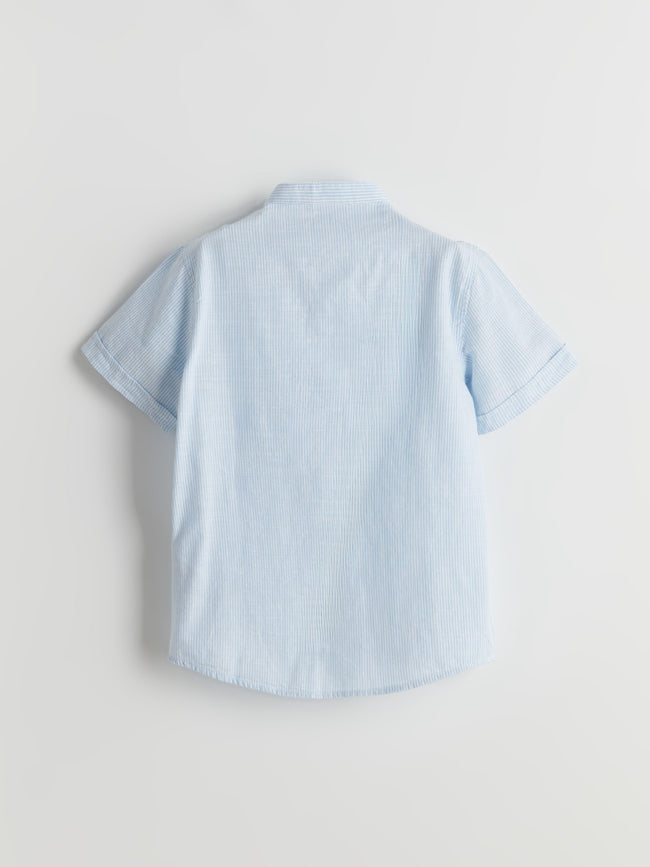 LCW Kids Striped Collar Boy Shirt Main Image