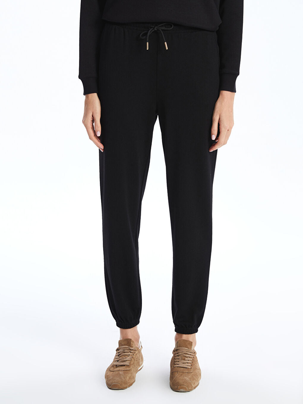 LCWAIKIKI Classic Navy Blue Elastic Waist Women Jogger Sweatpants