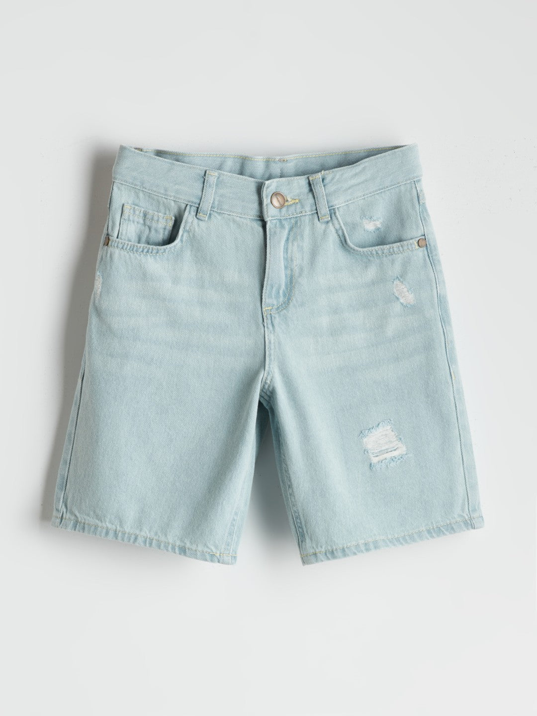 LCW Kids Adjustable Waist Elastic Boy Jean Shorts