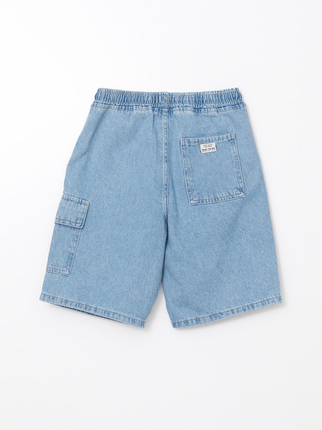 LCW Kids Elastic Waist Boy Cargo Jean Shorts