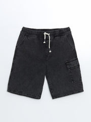 LCW Kids Elastic Waist Boy Cargo Jean Shorts