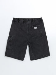 LCW Kids Elastic Waist Boy Cargo Jean Shorts