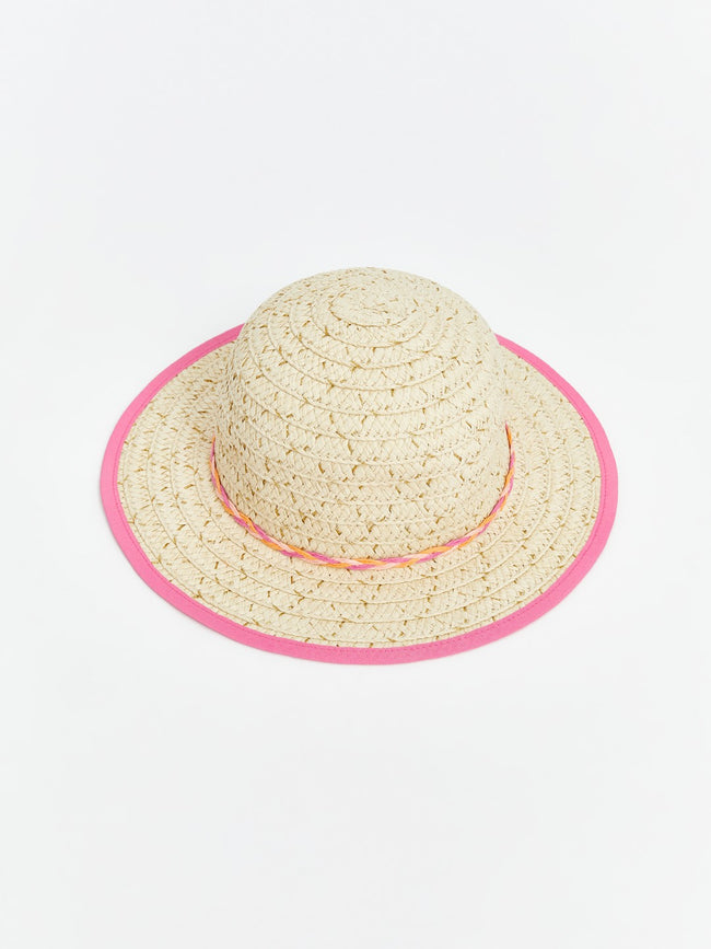 LCW Baby Bow Detailed Baby Girl Straw Hat Main Image