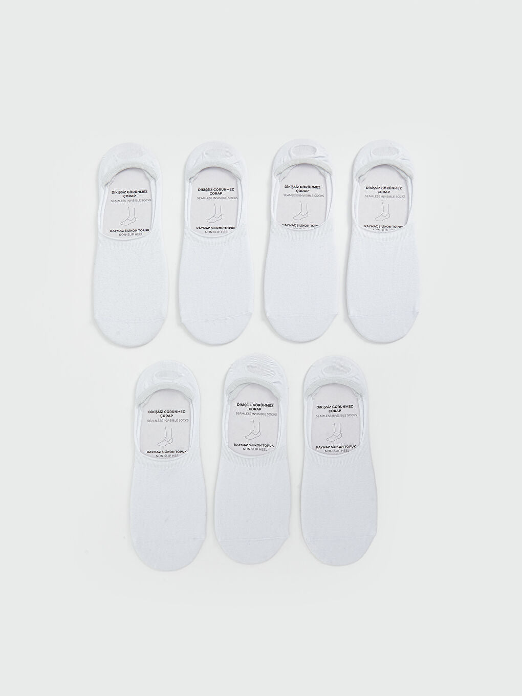 LCW ACCESSORIES White Men Ballerina Socks 7 Pack
