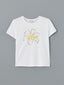 LCW Kids White Crew Neck Floral Girls T-Shirt