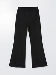 LCW Kids Black Elastic Waist Spanish Leg Girls Leggings