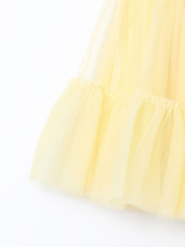 LCW Kids Yellow Elastic Waist Girl Tutu Skirt Main Image