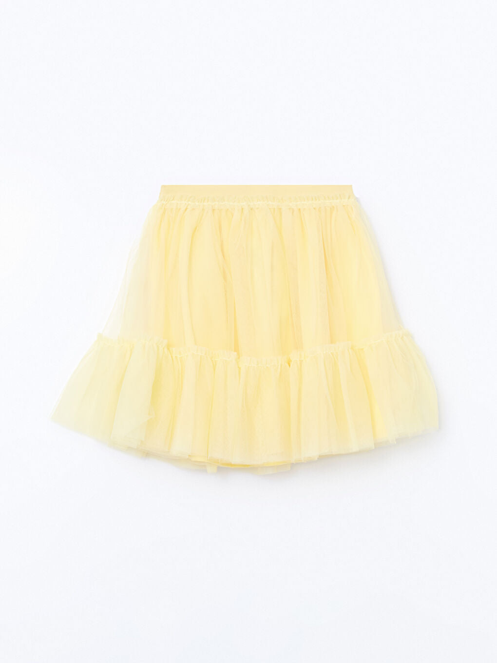LCW Kids Yellow Elastic Waist Girl Tutu Skirt
