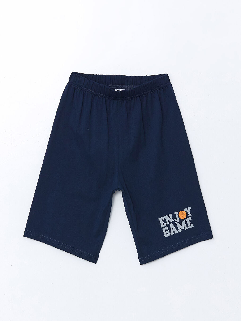 LCW Kids Gray Crew Neck Boy Shorts Pajama Set