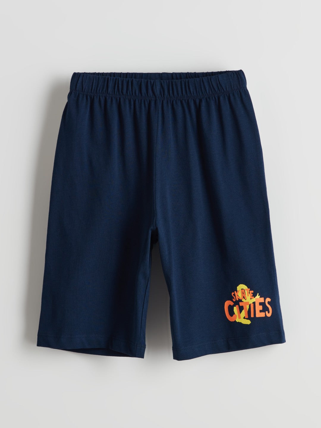 LCW Kids Crew Neck Boy Shorts Pajama Set