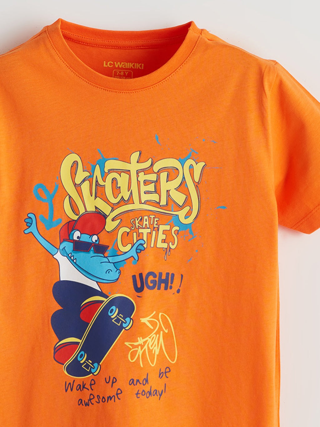 LCW Kids Crew Neck Boy Shorts Pajama Set