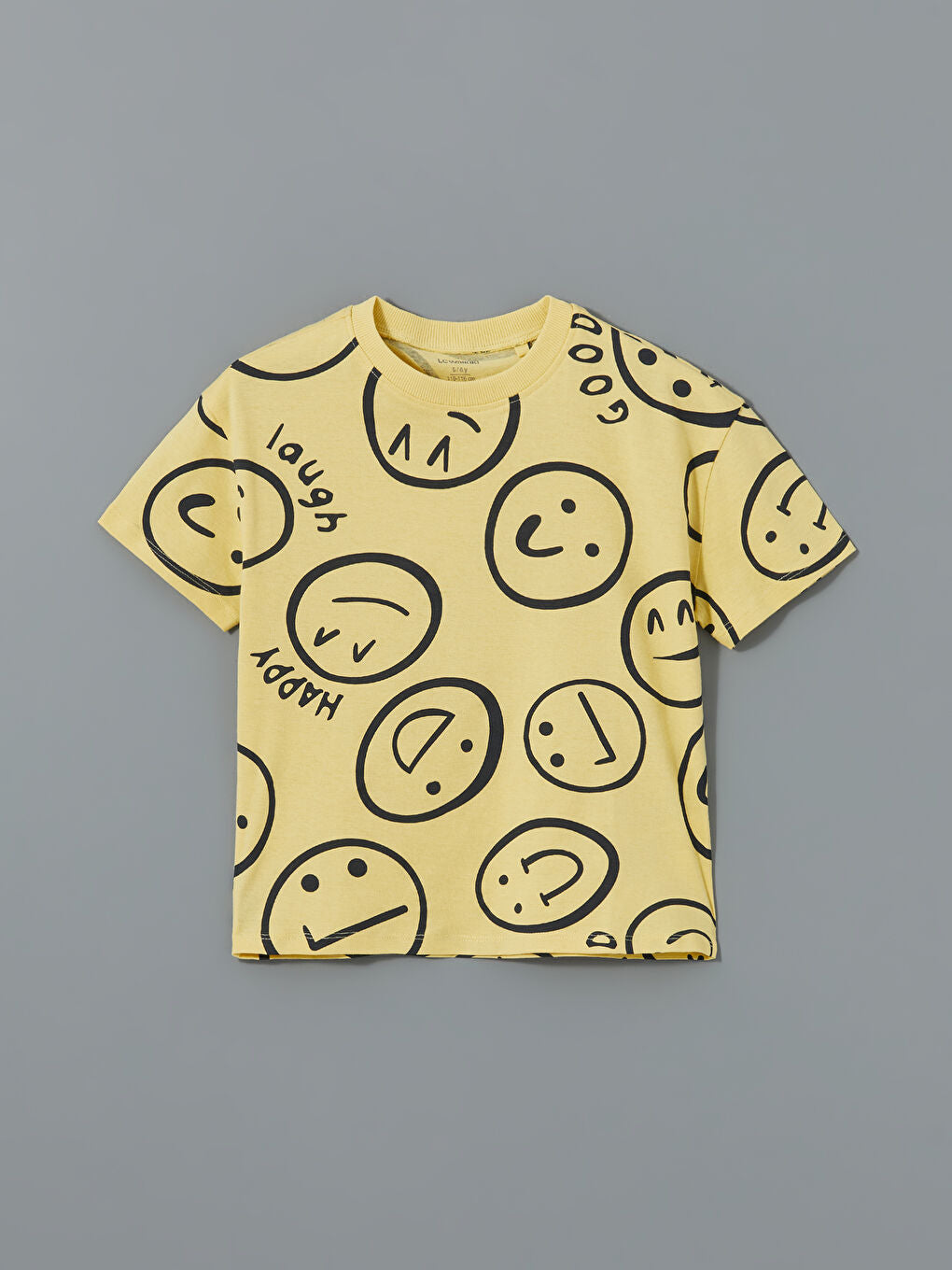 LCW Kids Ecru Crew Neck Printed Boys T-Shirt 2-Pack