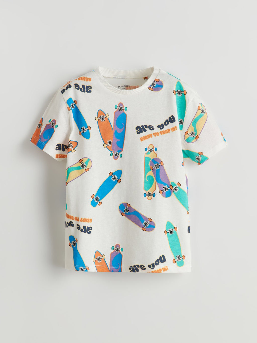 LCW Kids Crew Neck Printed Boy T-Shirt 2-Pack