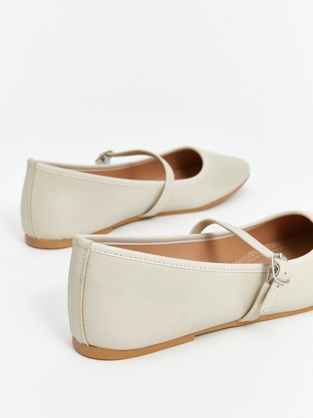 LCW Steps Leather Look Women Ballerina Shoes