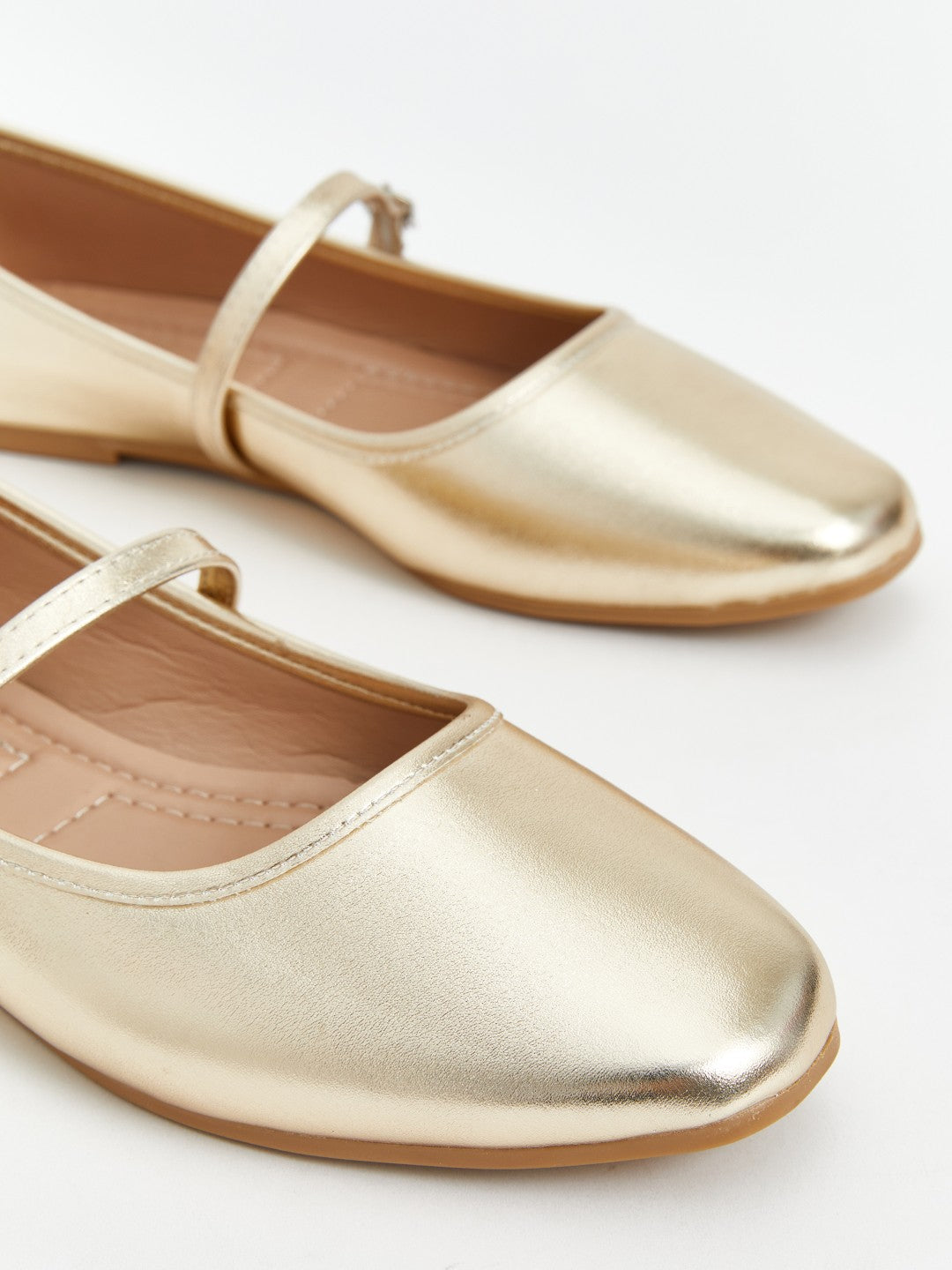 LCW Steps Leather Look Women Ballerina Shoes