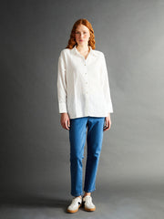 LCW Vision Ecru Loose Fit Women Shirt