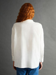LCW Vision Ecru Loose Fit Women Shirt
