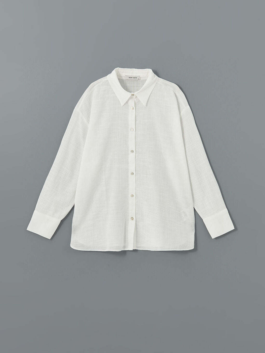 LCW Vision Ecru Loose Fit Women Shirt
