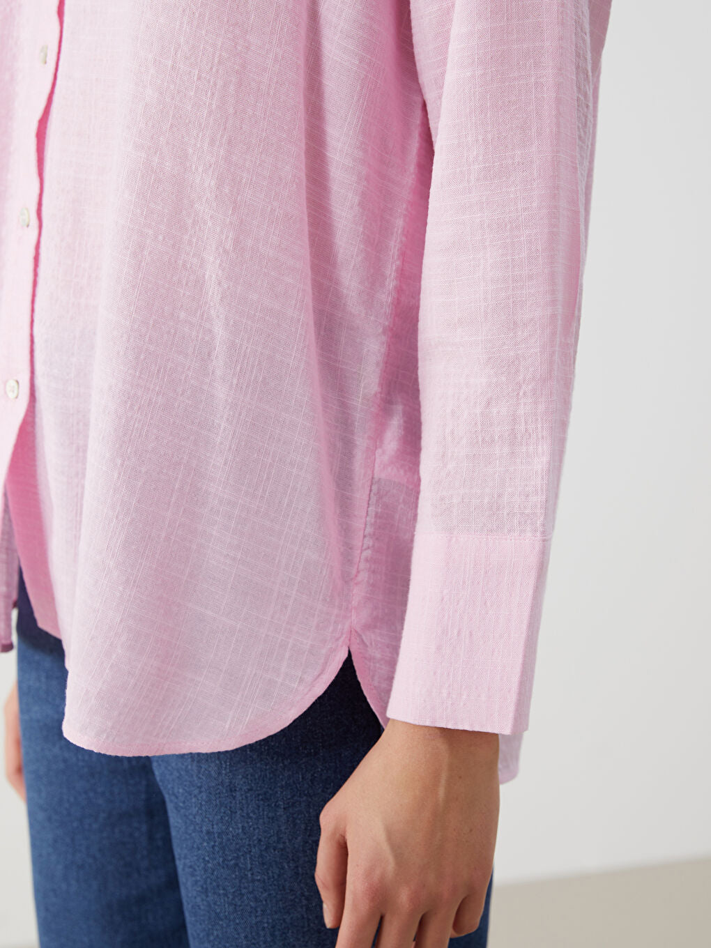 LCW Vision Ecru Loose Fit Women Shirt
