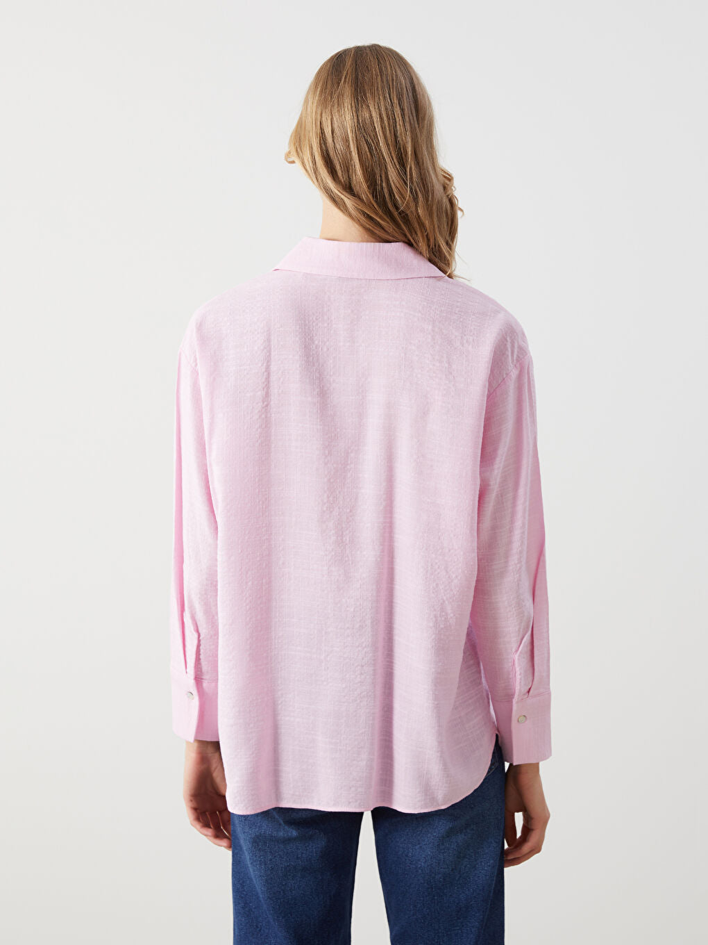 LCW Vision Ecru Loose Fit Women Shirt