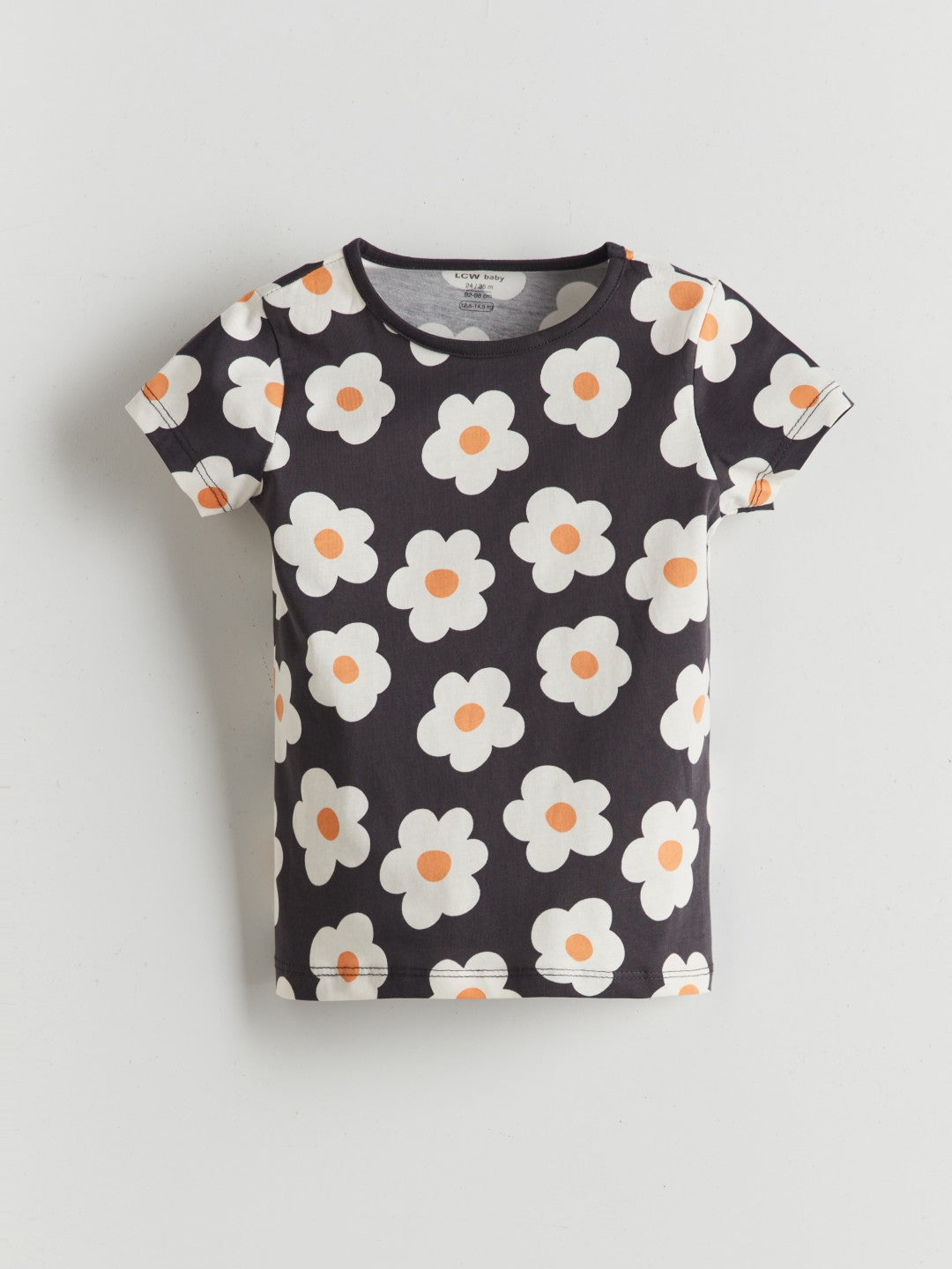 LCW Baby Crew Neck Baby Girl Shorts Pajama Set 2-Piece