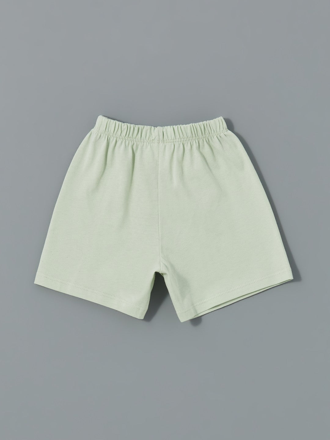 LCW Baby Crew Neck Dinosaur Printed Baby Boy Shorts Pajama Set 2-Piece