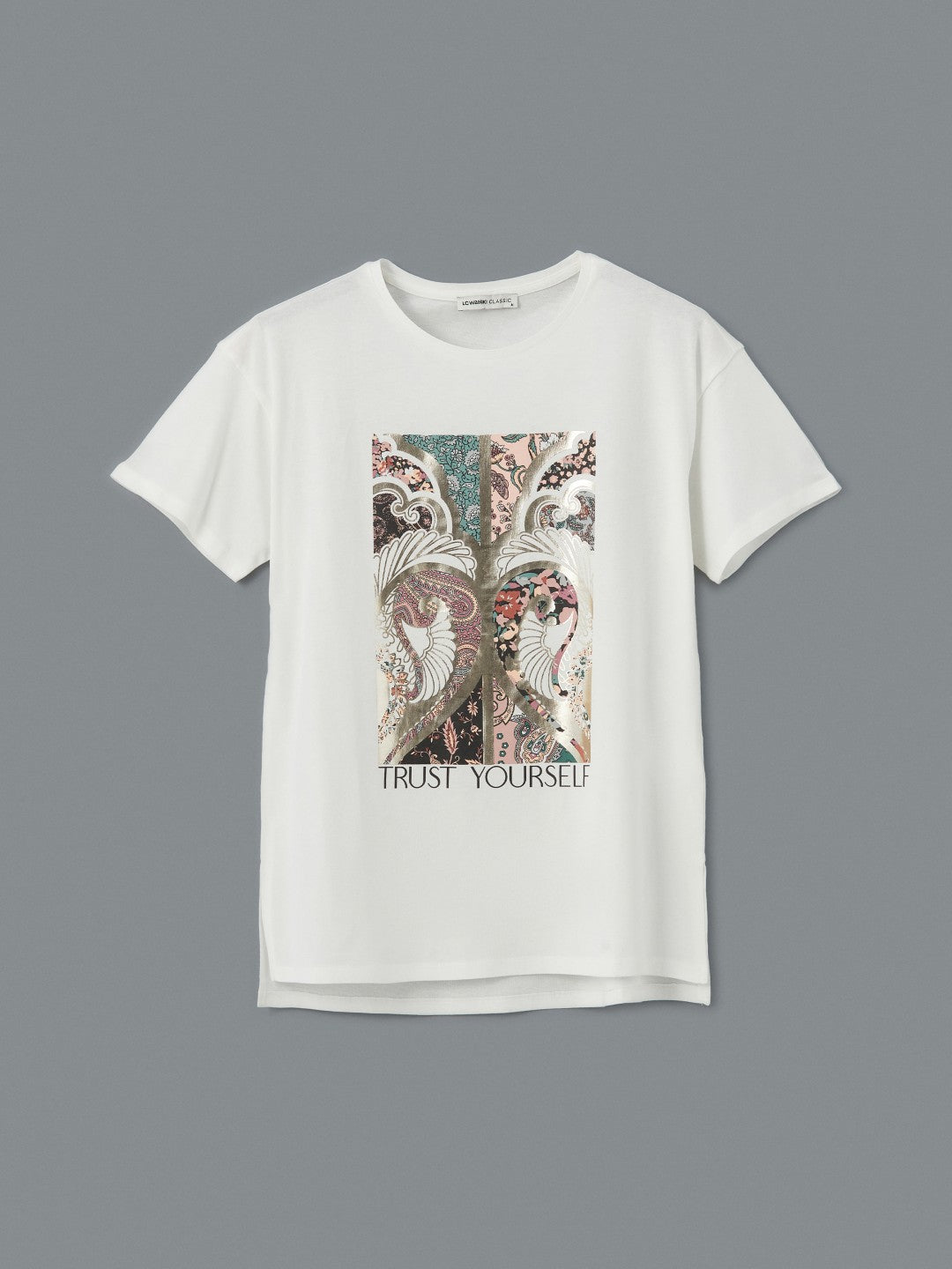 LCW Classic Crew Neck Printed Women T-Shirt