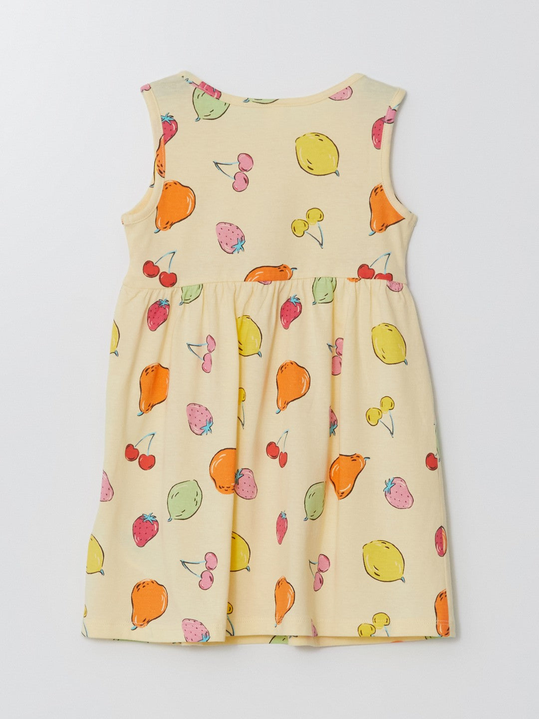 LCW Kids Crew Neck Floral Girls Cotton Dress