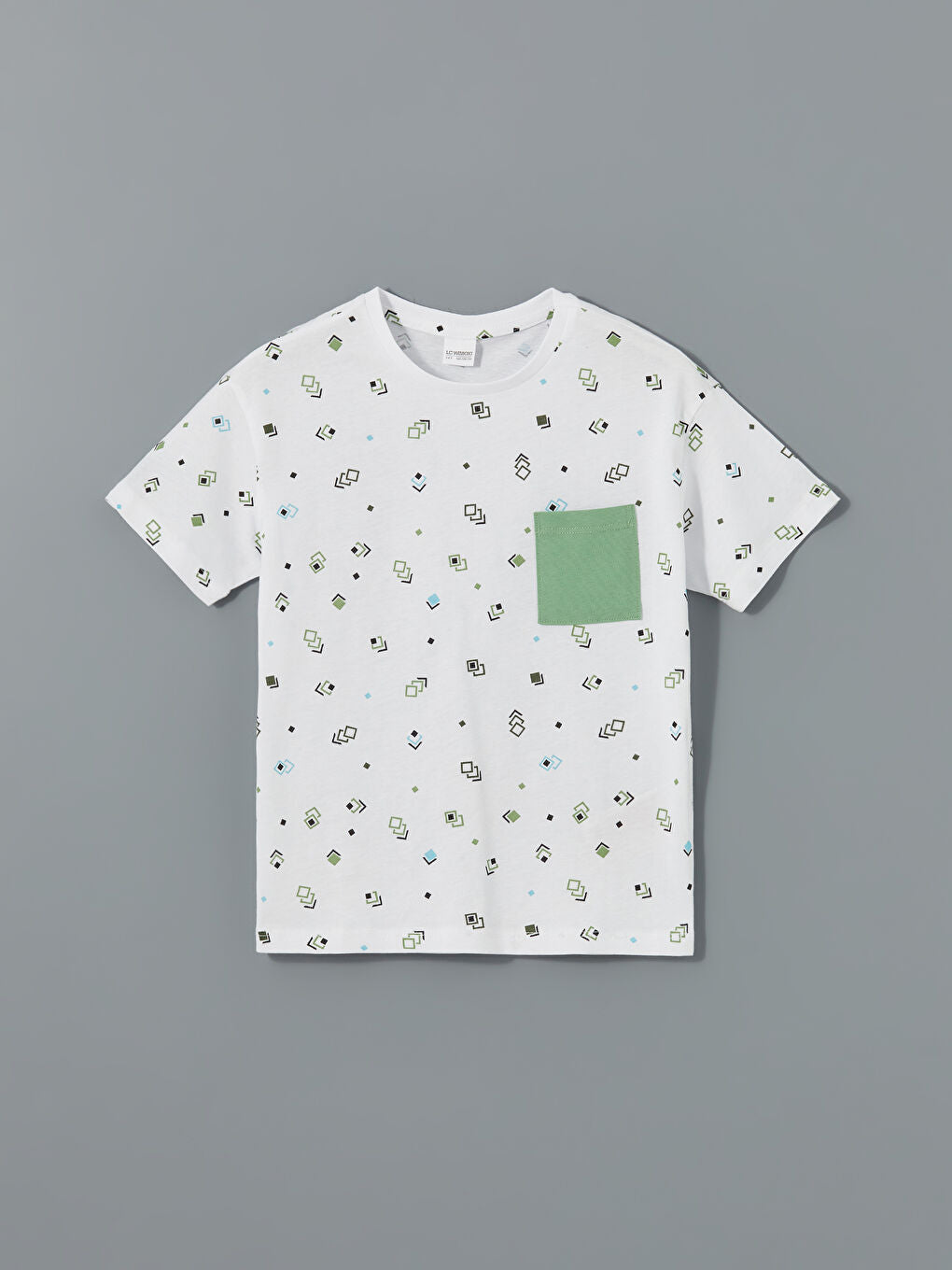LCW Kids White Crew Neck Boy Shorts Pajama Set
