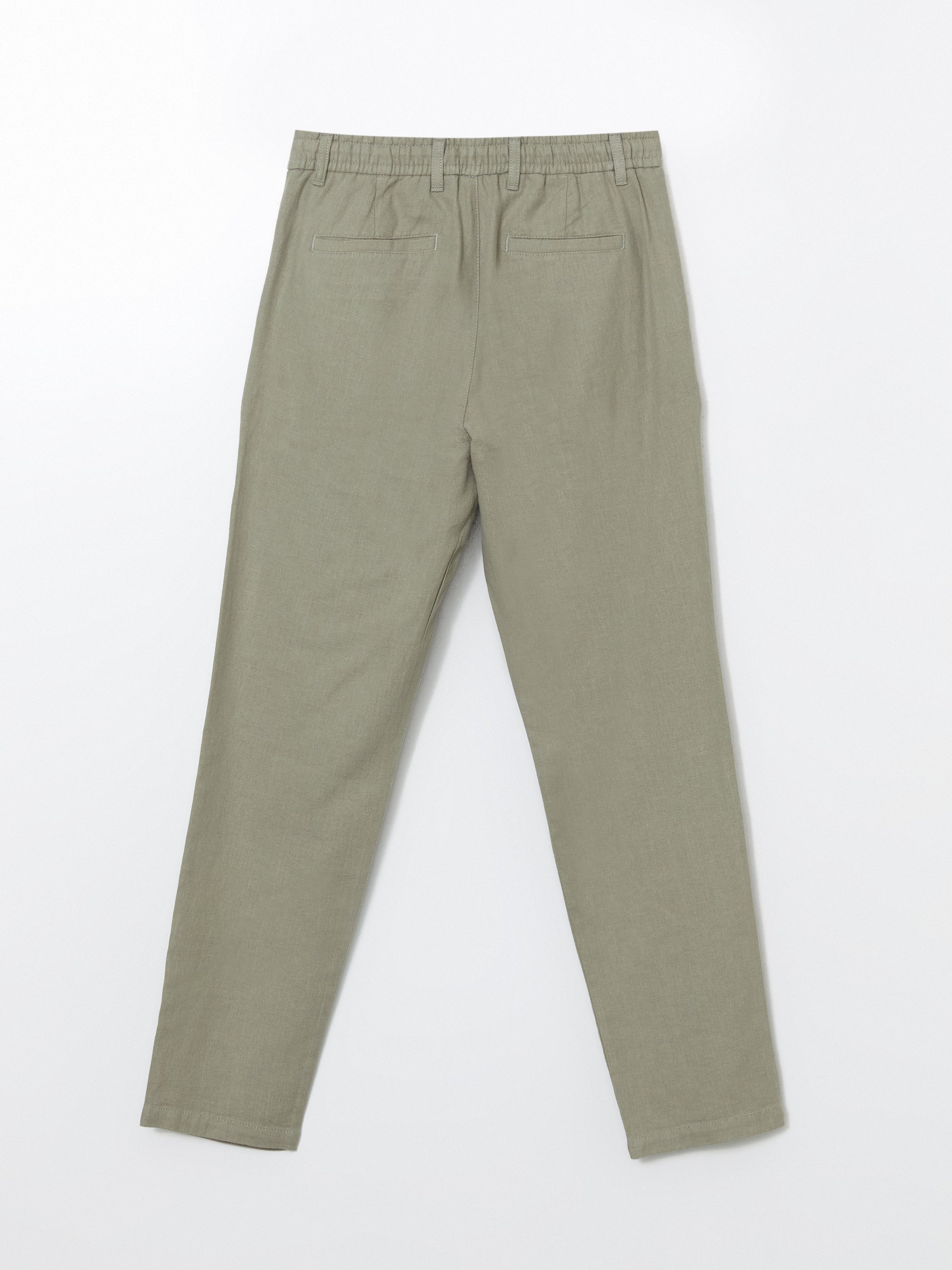 Slim Fit Linen Blend Men Trousers