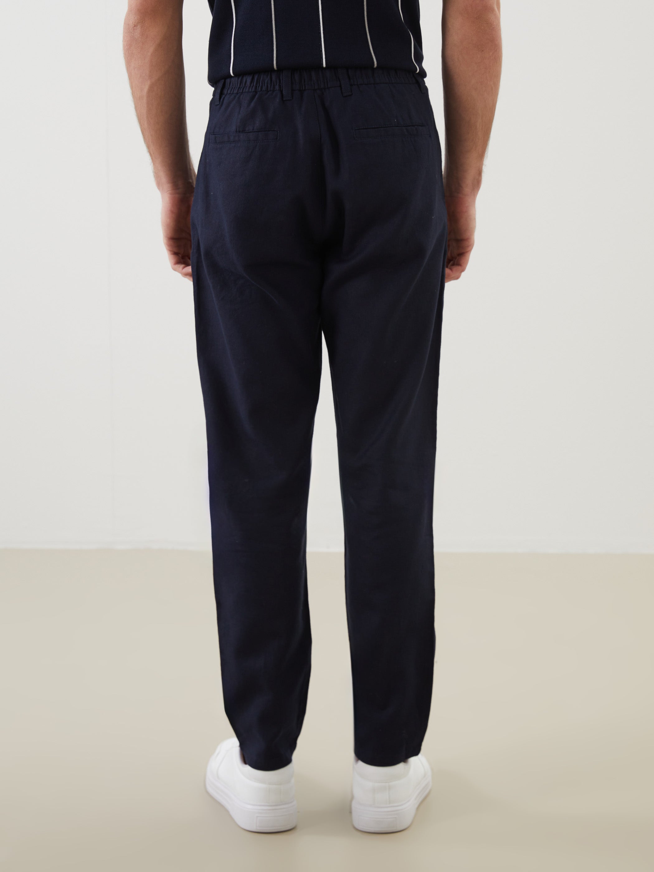 Slim Fit Linen Blend Men Trousers