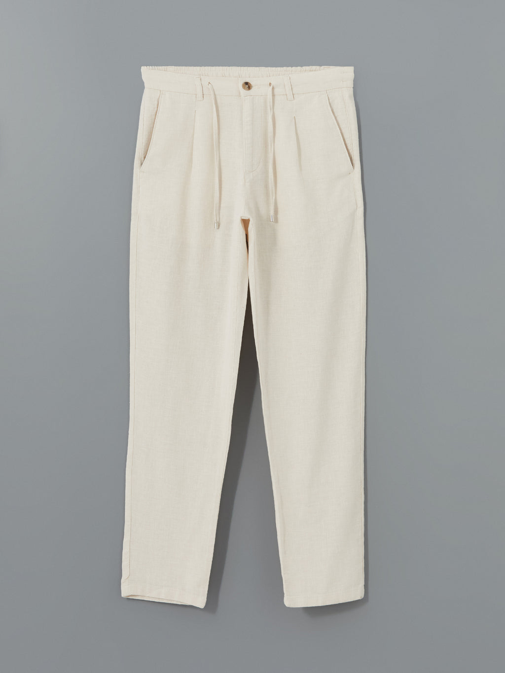 Slim Fit Linen Blend Men Trousers