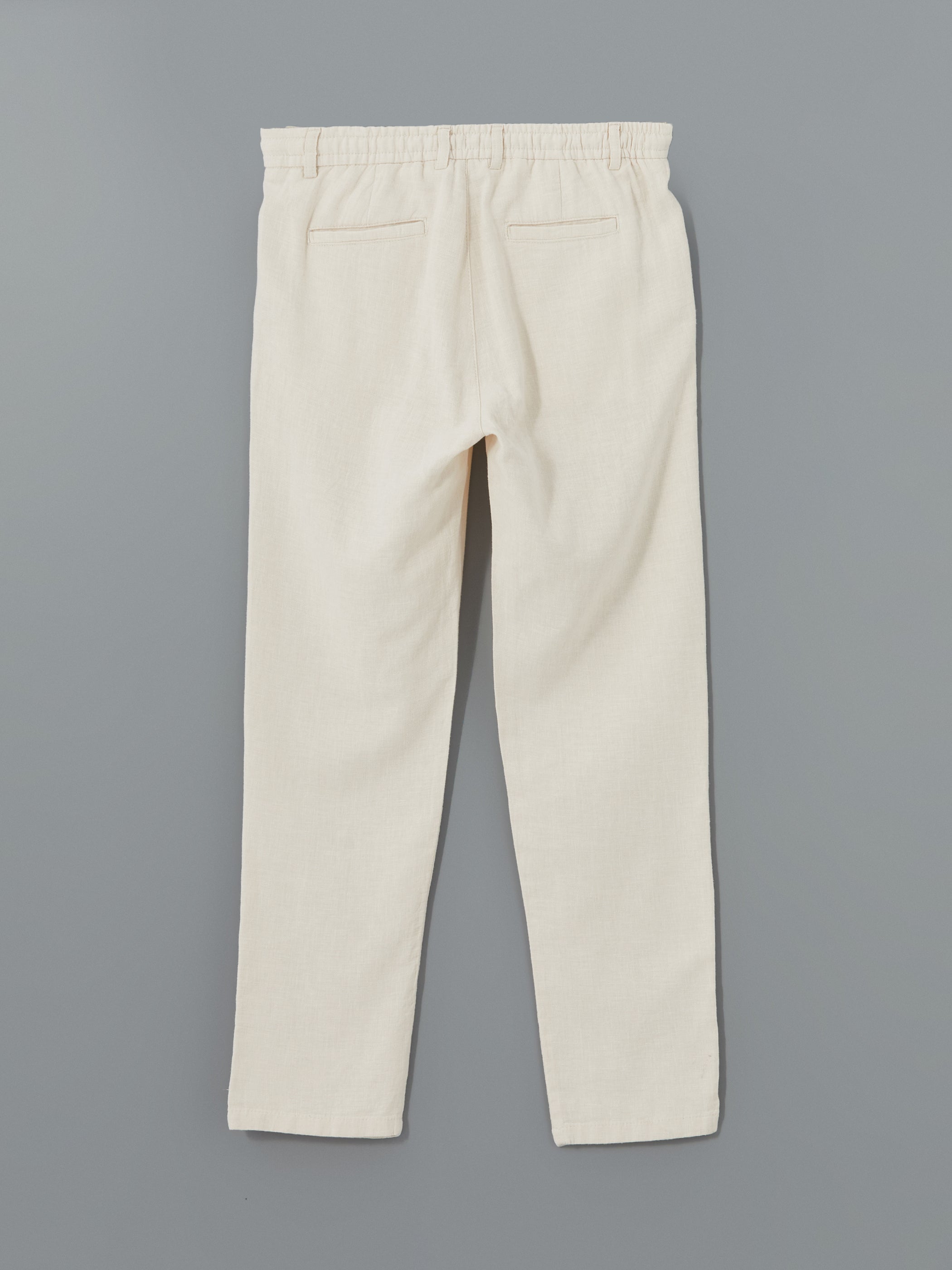 Slim Fit Linen Blend Men Trousers