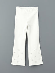 LCW Kids Elastic Waist Stoned Spanish Leg Girls Leggings