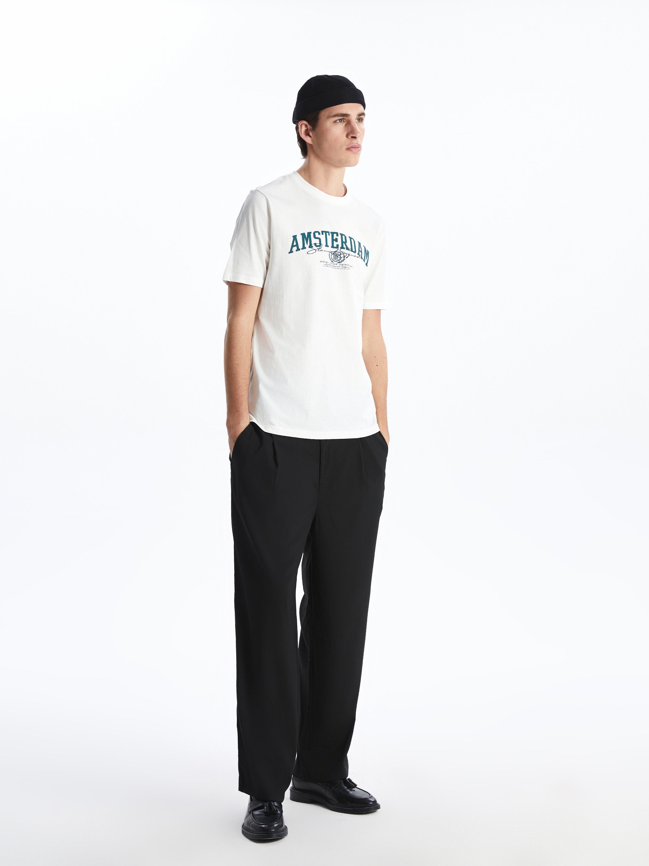 Xside- Crew Neck Amsterdam Printed Combed Cotton Men T-Shirt