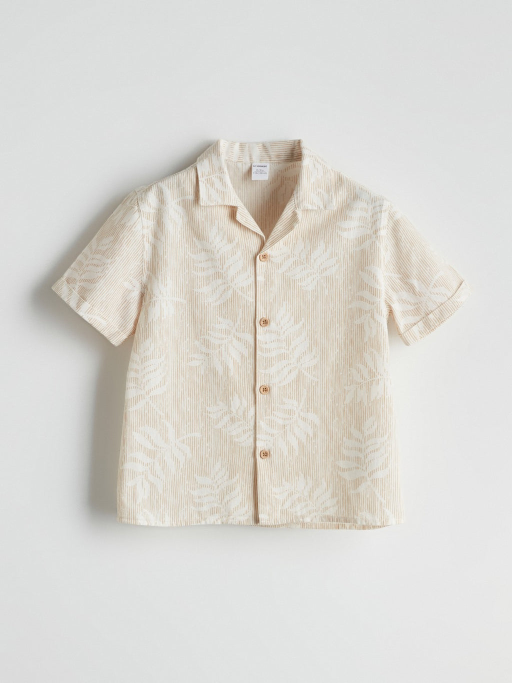 LCW Kids Resort Collar Printed Boy Shirt