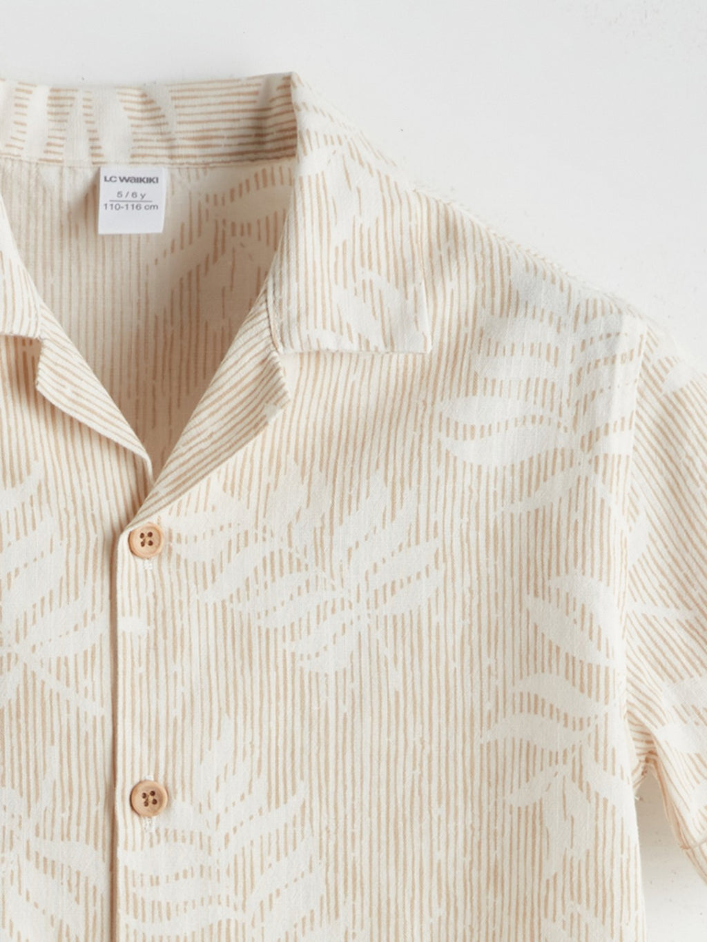 LCW Kids Resort Collar Printed Boy Shirt