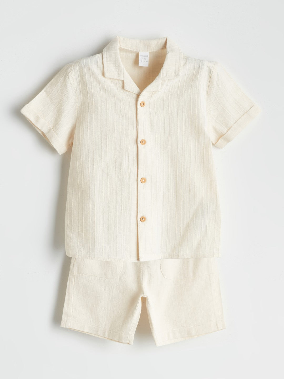 LCW Kids Linen Blend Boy Shirt And Shorts