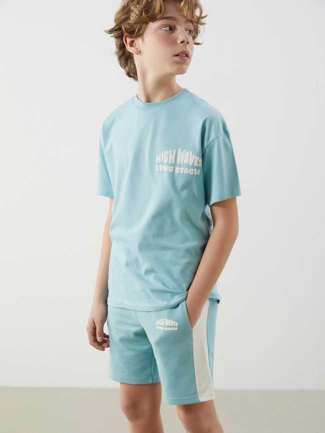 LCW Kids Elastic Waist Boy Shorts Hover Image