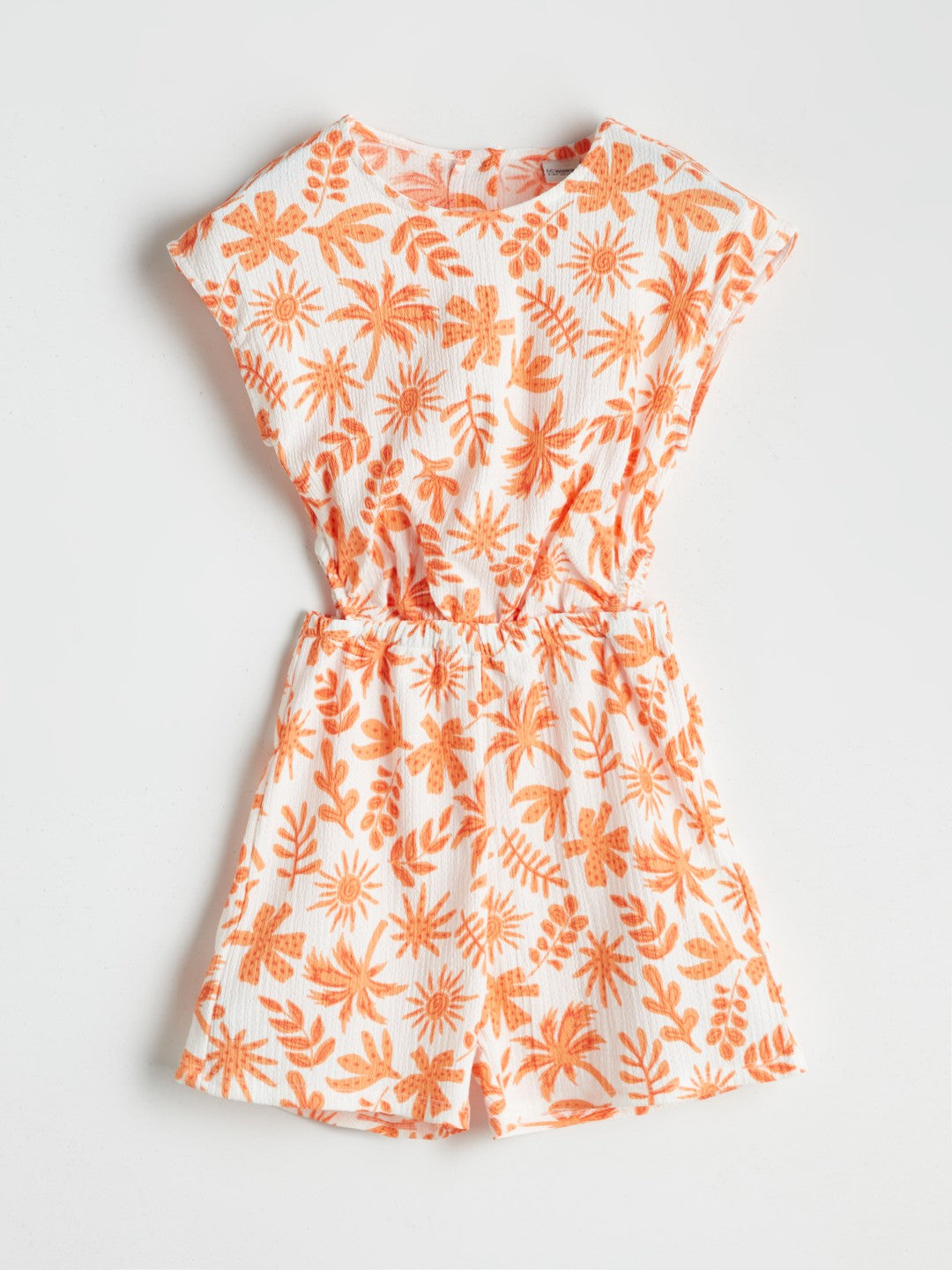 LCW Kids Crew Neck Floral GirlS Jumpsuit