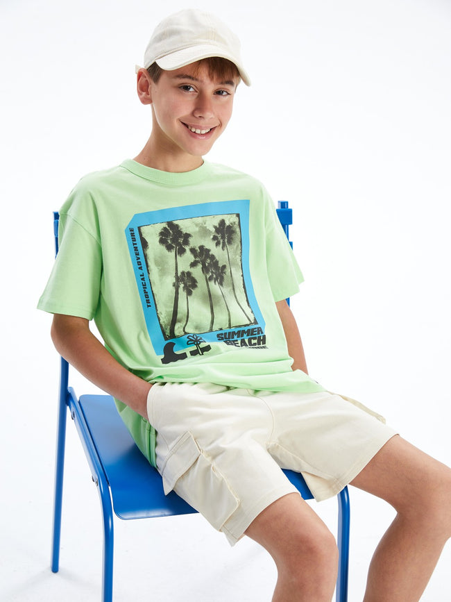 LCW Kids Crew Neck Boy T-Shirt Hover Image