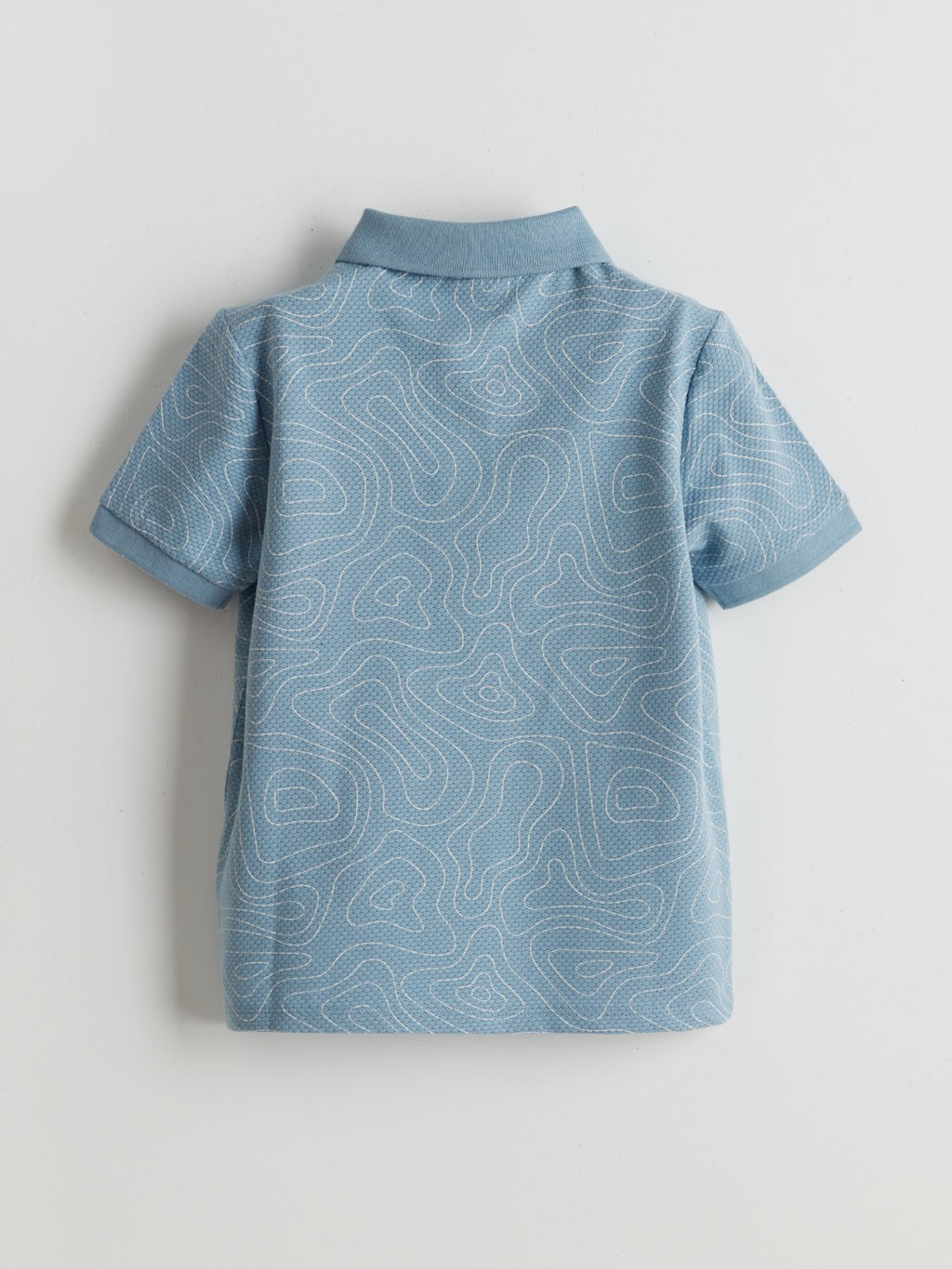 LCW Kids Polo Collar Patterned Combed Cotton BoyS T-Shirt