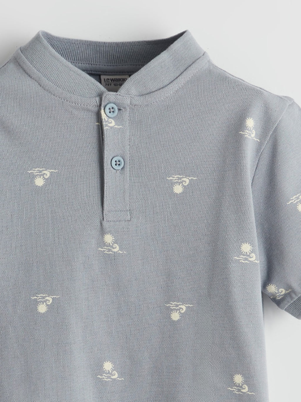 LCW Kids Judge Collar Patterned Boys Pique T-Shirt