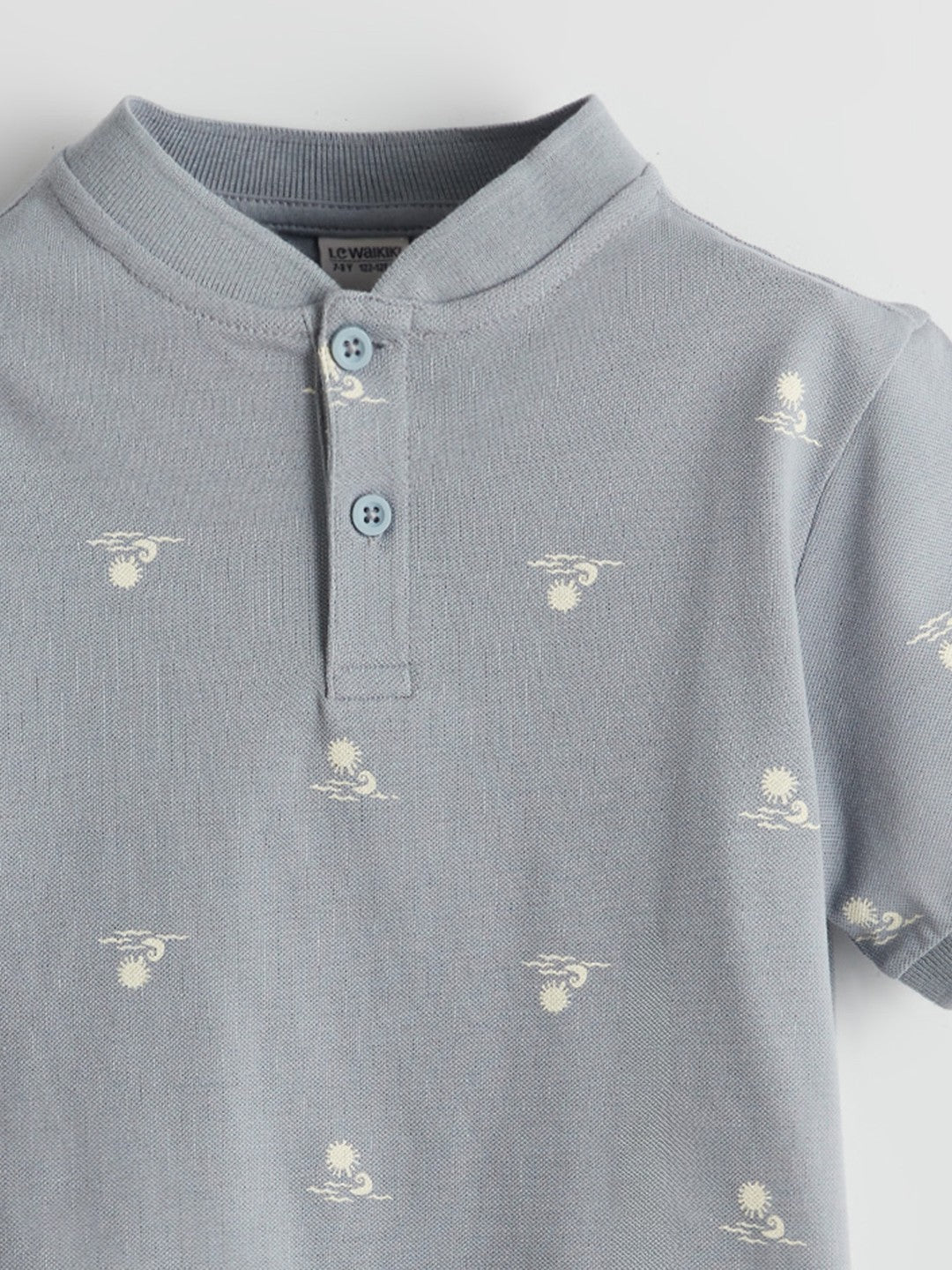 LCW Kids Judge Collar Patterned Boys Pique T-Shirt