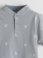 LCW Kids Judge Collar Patterned Boys Pique T-Shirt